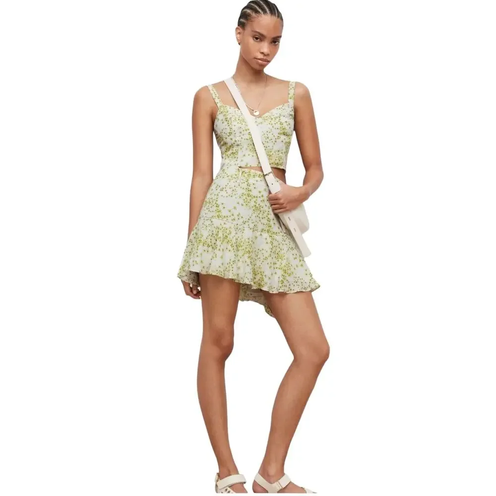 NWT! All Saints Frida Floral Bloomcore Amanzi Printed Skirt - Size 10